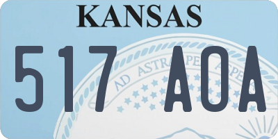 KS license plate 517AOA