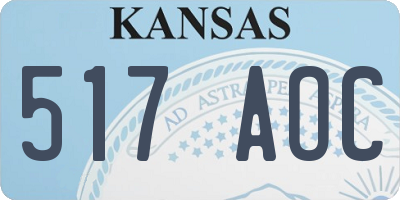 KS license plate 517AOC