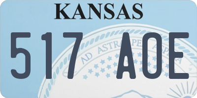 KS license plate 517AOE