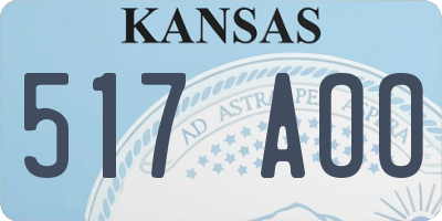 KS license plate 517AOO