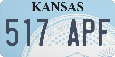 KS license plate 517APF
