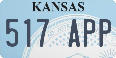 KS license plate 517APP