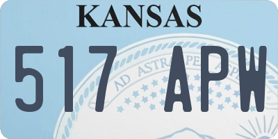 KS license plate 517APW