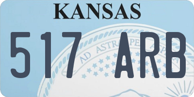 KS license plate 517ARB