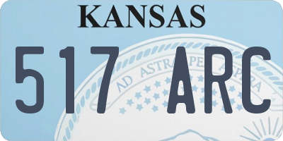 KS license plate 517ARC