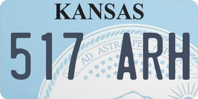 KS license plate 517ARH