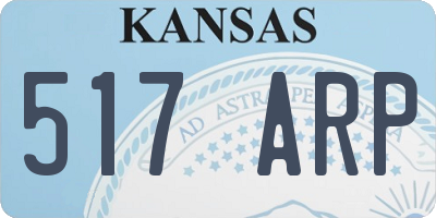 KS license plate 517ARP