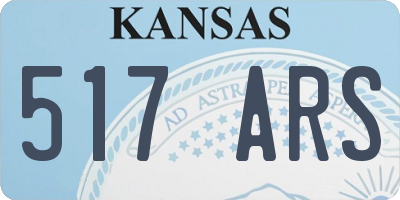 KS license plate 517ARS
