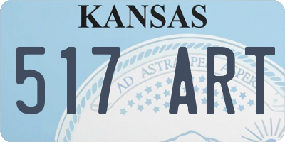 KS license plate 517ART