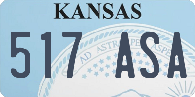 KS license plate 517ASA