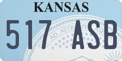 KS license plate 517ASB