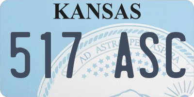 KS license plate 517ASC