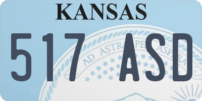 KS license plate 517ASD