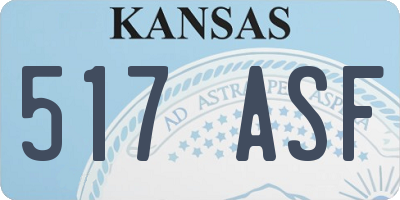 KS license plate 517ASF