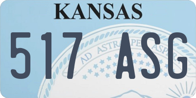 KS license plate 517ASG