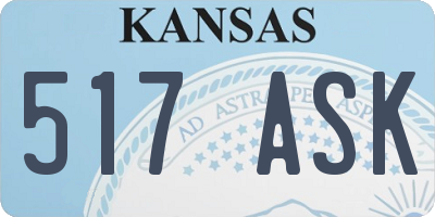 KS license plate 517ASK