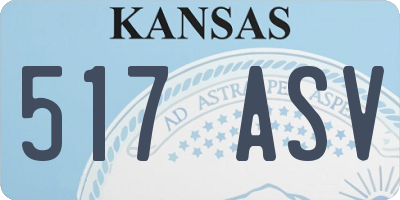KS license plate 517ASV