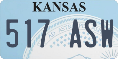 KS license plate 517ASW