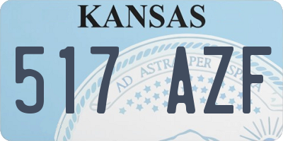 KS license plate 517AZF