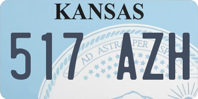 KS license plate 517AZH
