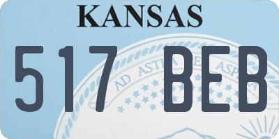 KS license plate 517BEB