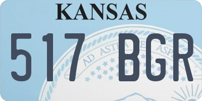 KS license plate 517BGR