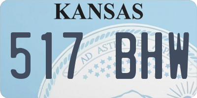 KS license plate 517BHW