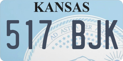 KS license plate 517BJK