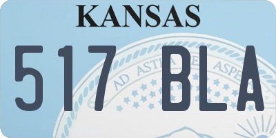 KS license plate 517BLA