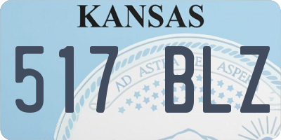 KS license plate 517BLZ
