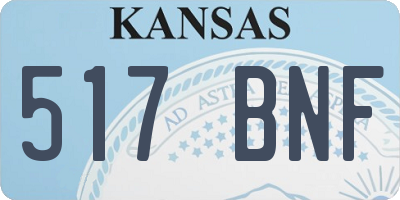 KS license plate 517BNF