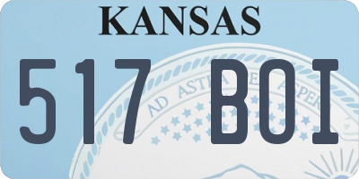 KS license plate 517BOI
