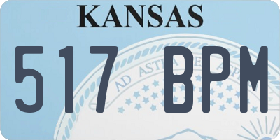 KS license plate 517BPM