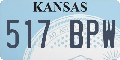 KS license plate 517BPW