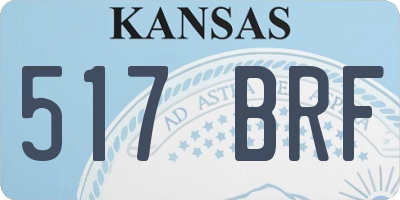 KS license plate 517BRF