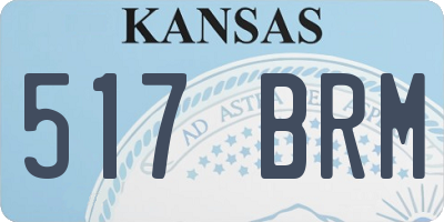 KS license plate 517BRM