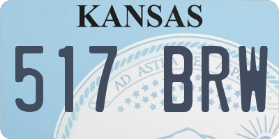 KS license plate 517BRW