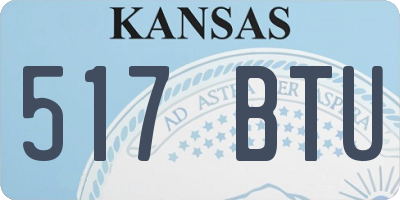 KS license plate 517BTU