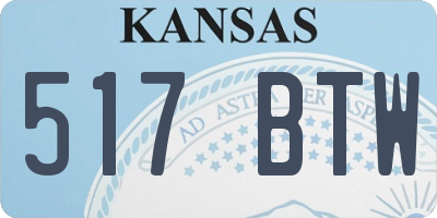 KS license plate 517BTW