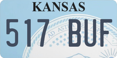 KS license plate 517BUF