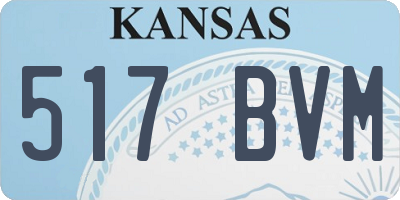 KS license plate 517BVM