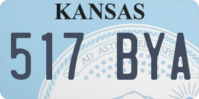 KS license plate 517BYA