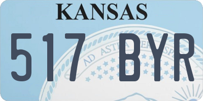 KS license plate 517BYR