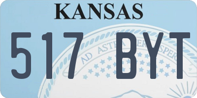 KS license plate 517BYT