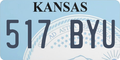 KS license plate 517BYU