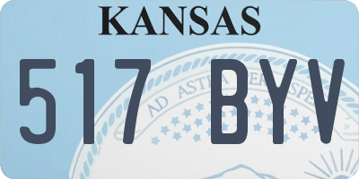 KS license plate 517BYV
