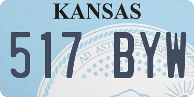 KS license plate 517BYW