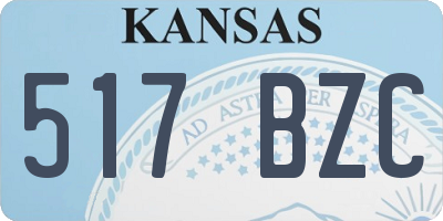 KS license plate 517BZC