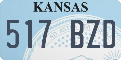KS license plate 517BZD