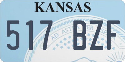 KS license plate 517BZF